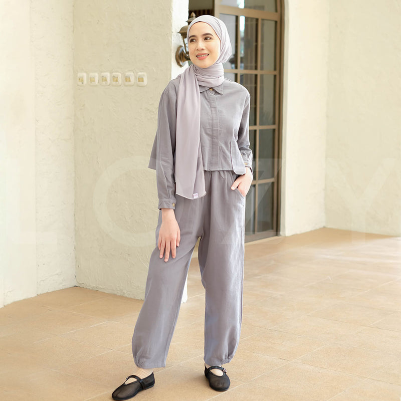 Kimi Set (One Set Linen) Dark Grey