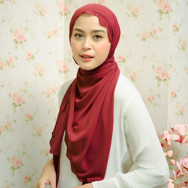 Jade Classic Shawl Maroon