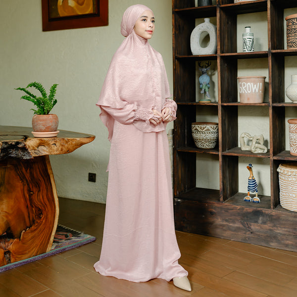 Hanida Abaya Set Mauve Glow