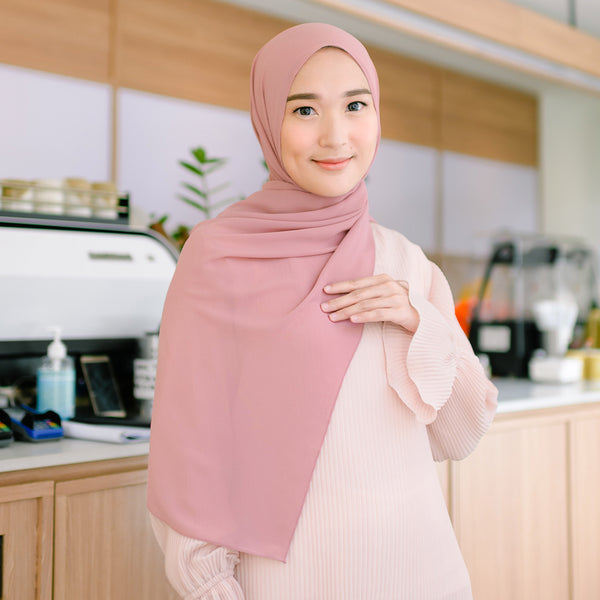 Bawal Shawl (Pashmina Ceruti Babydoll) Mauve Glow