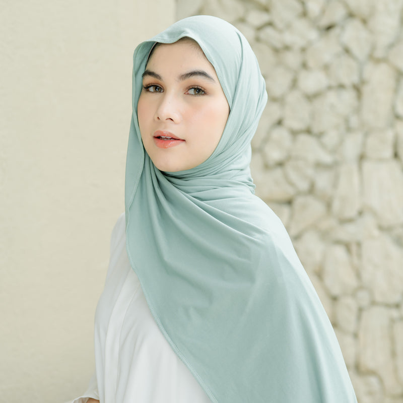 Tana Shawl (Pashmina Kaos Rayon) Mint