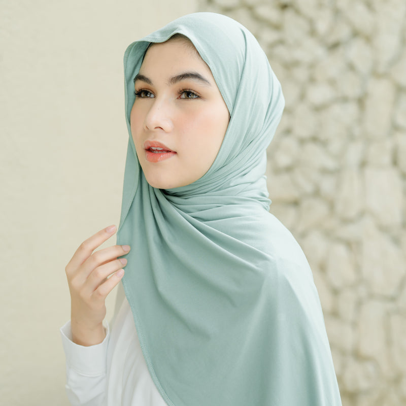 Tana Shawl (Pashmina Kaos Rayon) Mint