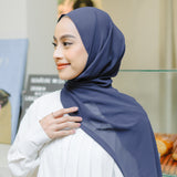 Bawal Eyelash Shawl Navy