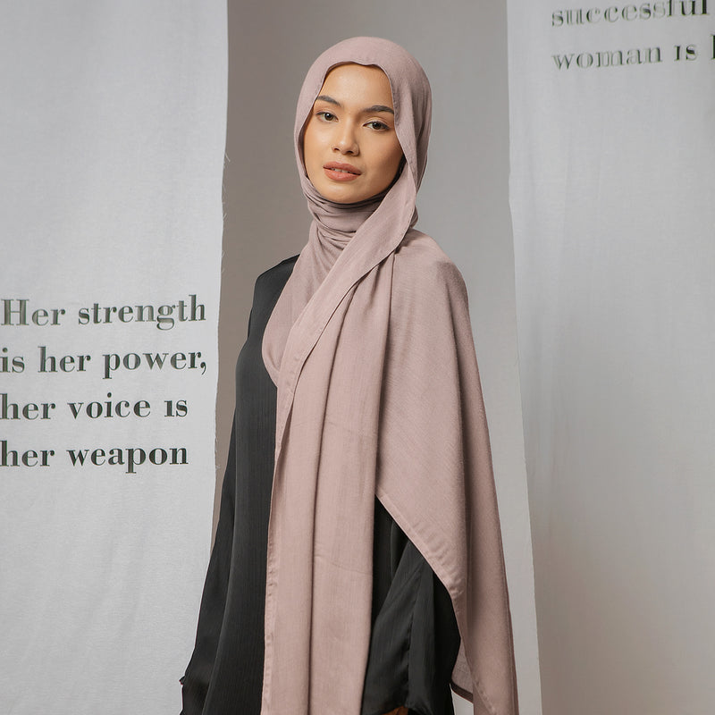 Pashmina Viscose Nour Shawl  Lozy x Lesti Nude Pink New