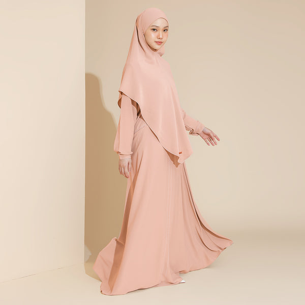 Humaya Abaya Set Nude Pink