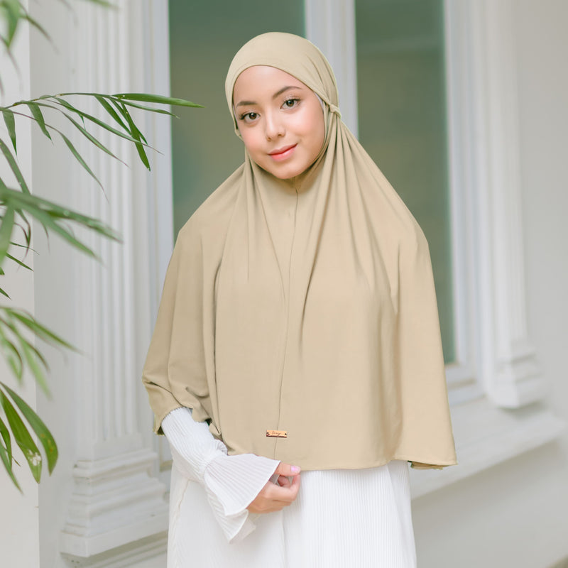 Nuha Instan (Bergo Jersey) Taupe