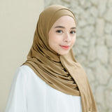 Tana Shawl (Pashmina Kaos Rayon) Olive Sheen