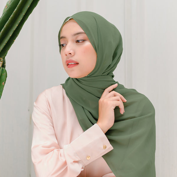 Bawal Shawl (Pashmina Ceruti Babydoll) Pine