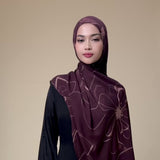 Viscose Printed Modal Wineberry Floral