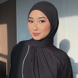 Ten Shawl Black (Tencel Curved Pashmina Special Anniversary Collections)