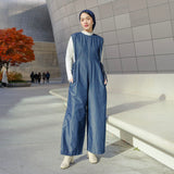 Jeane Denim Jumpsuit Royal Blue