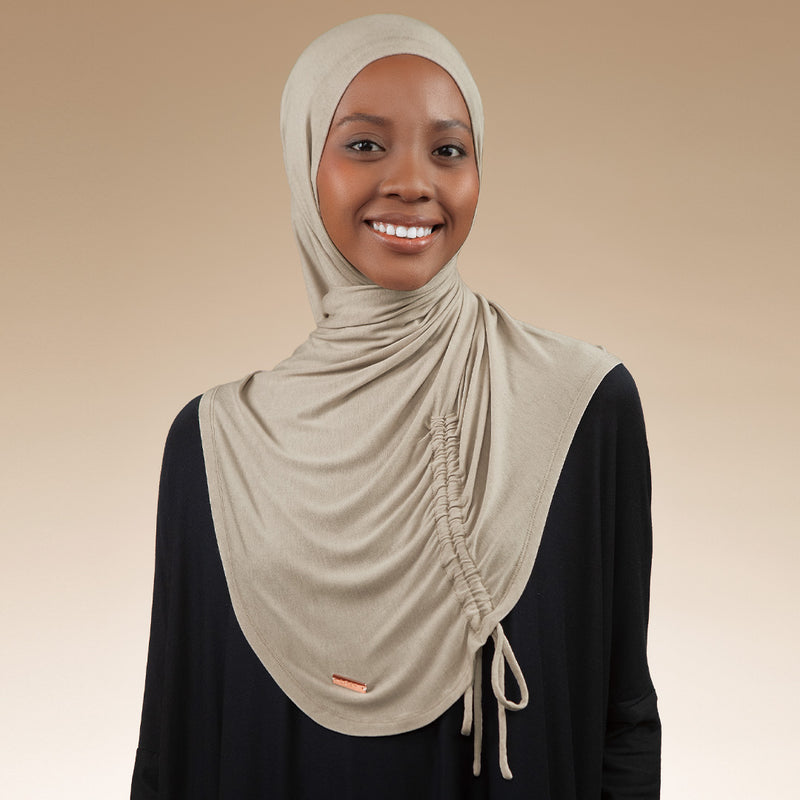 Liora Instan (Hijab Instan Serut Sport Rayon) Sand