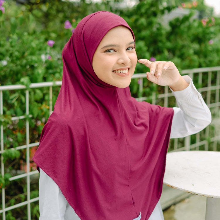 Nara Instan Rayon (Hijab Instan Malay Style Rayon Anti Gerah)