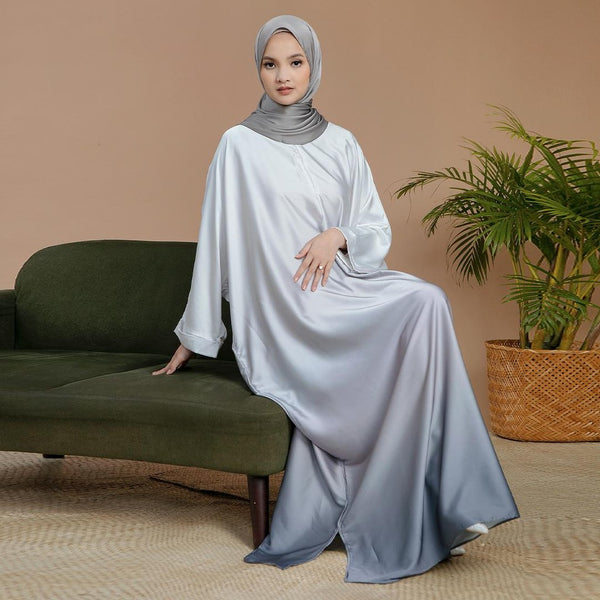 Hanum Abaya Dress Grey Pewter