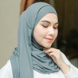 Tana Shawl (Pashmina Kaos Rayon) Smoke Grey