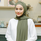 Bawal Eyelash Shawl Soft Army