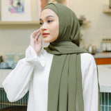 Bawal Eyelash Shawl Soft Army