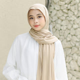 Tana Shawl (Pashmina Kaos Rayon) Soft Beige