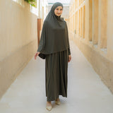 Hafisa Abaya Set Army