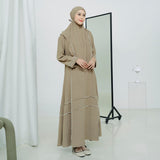 Khansa Abaya Set Hazelnut