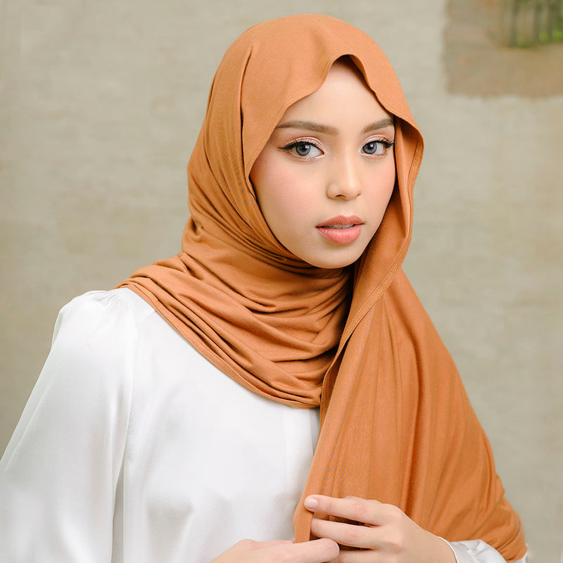 Tana Shawl (Pashmina Kaos Rayon) Terracotta
