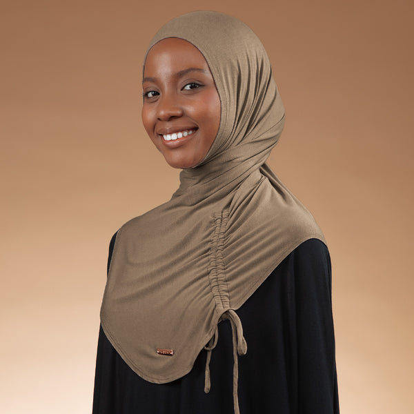 Liora Instan (Hijab Instan Serut Sport Rayon) Taupe