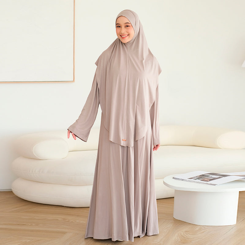 Saira Abaya Set Taupe