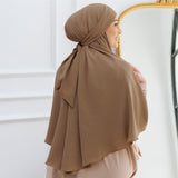 Halima French Khimar Hazelnut