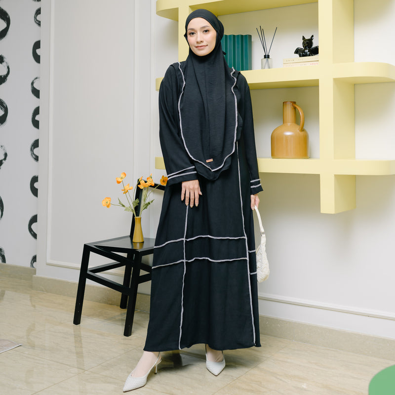 Khansa Abaya Set Black