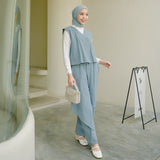 Nami Set (One Set Linen) Blue Grey