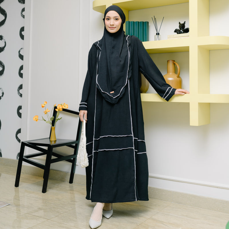 Khansa Abaya Set Black