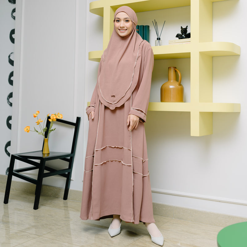 Khansa Abaya Set Mocca