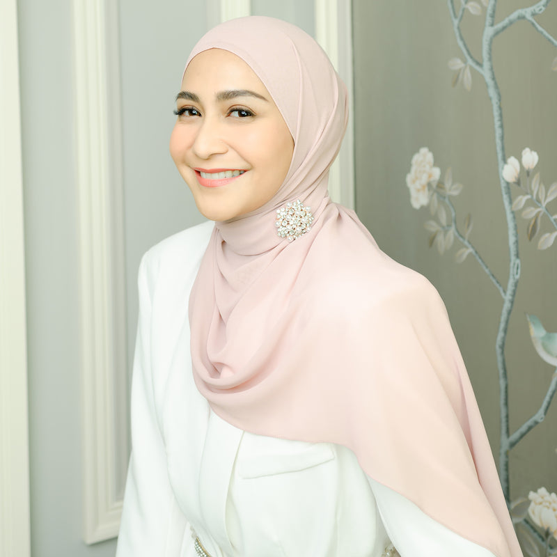 Bawal Instan Shawl Tali (Pashmina Tali Ceruti Babydoll) Peony