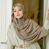 Tana Shawl (Pashmina Kaos Rayon) Hazelnut