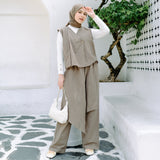 Nami Set (One Set Linen) Soft Brown