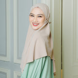 Biyya Instan Lasercut (Bergo Crinkle) Cream Almond