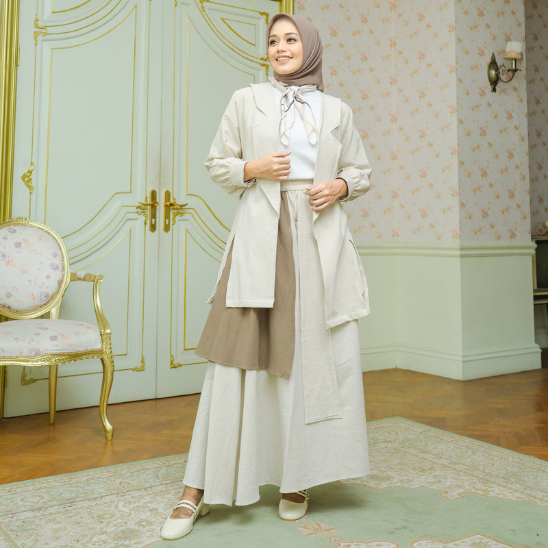 Tami Set (One Set Rok Linen) Creamy Latte