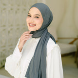 Tana Shawl (Pashmina Kaos Rayon) Dark Grey