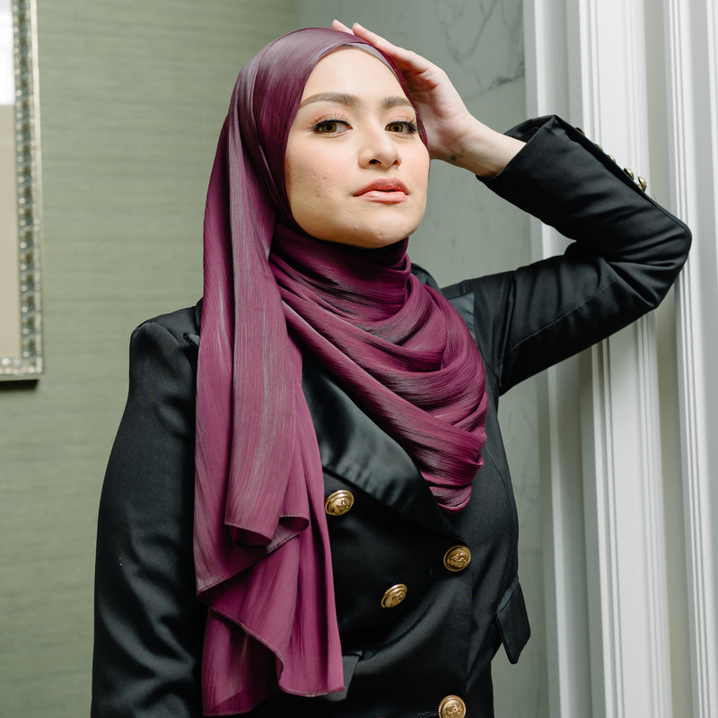 Yora Silk Shawl Ruby Wine