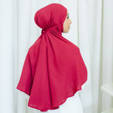 Biyya Instan (Bergo Crinkle) Maroon