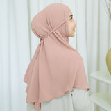 Biyya Instan (Bergo Crinkle) Peach Pearl