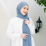 Bawal Instan Shawl Tali (Pashmina Tali Ceruti Babydoll) Steel Blue