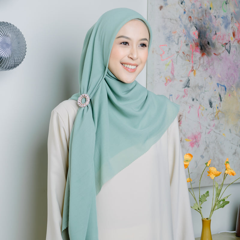 Mima Syari Lasercut Green Pastel