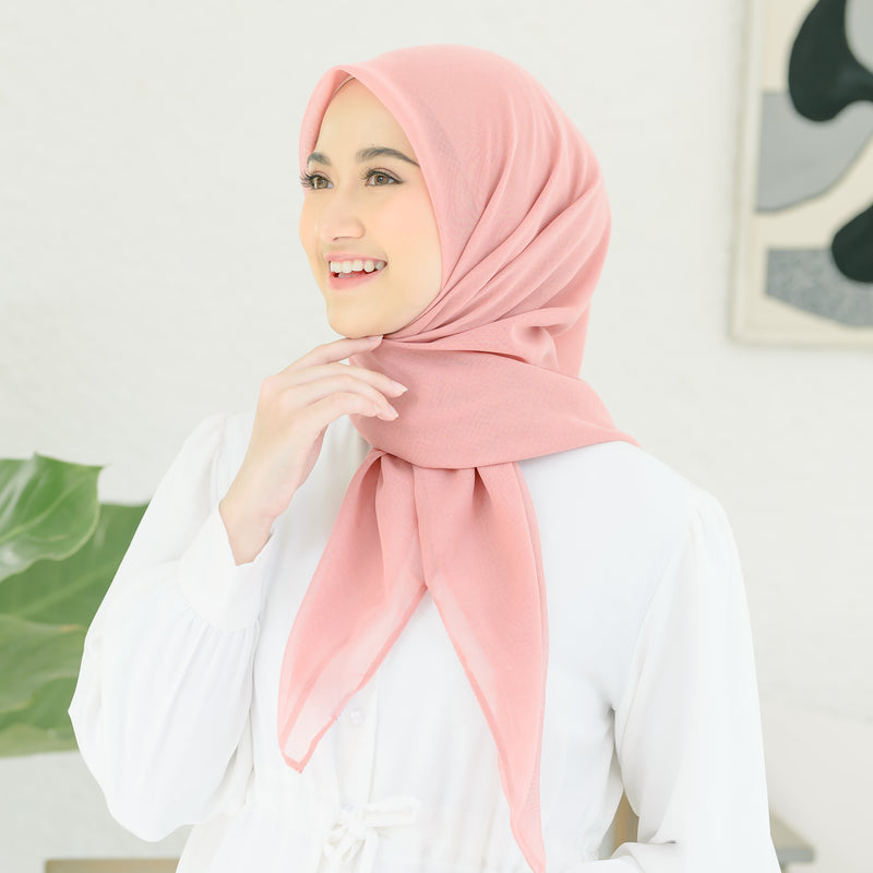 Seza Square (Hijab Paris Premium) Pink Pastel