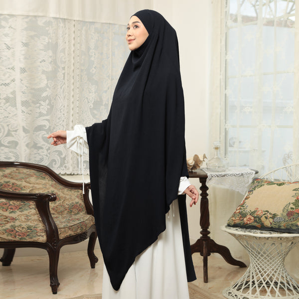 Nadira French Khimar Black L-XL