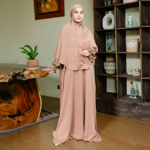 Hanida Abaya Set Brownie