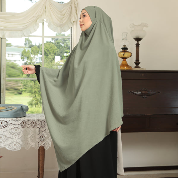 Nadira French Khimar Soft Army L-XL