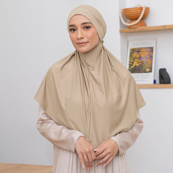 Wafa Instan (French Khimar) Taupe