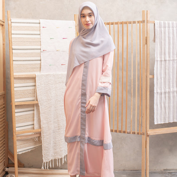 Kamilah Dress (Gamis Syari Wanita) Peach