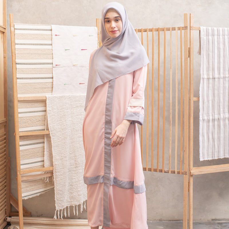 Kamilah Dress (Gamis Syari Wanita) Peach